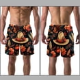 thumbnail image 3 of luoweisi Men's Beach Shorts Quick Dry Swim Trunks with Mesh Lining Thanksgiving Hat XL, 3 of 5