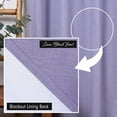thumbnail image 3 of Quality Home Linen Blend Blackout Curtains - Antique Bronze Grommets - 52" W x 84" L - Lilac (Single Panel), 3 of 4
