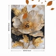 thumbnail image 3 of UXIEQU Gold Peony Embossed Texture Canvas Wall Art 15.75x11.81 INCHES, 3 of 8