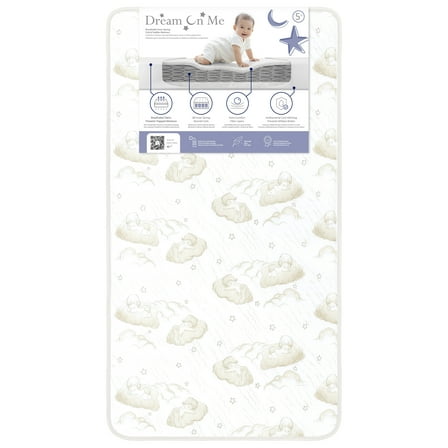 Dream on Me Twilight 5" 80 Coil 2-In-1 Crib & Toddler Innerspring Mattress