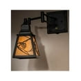 thumbnail image 6 of Meyda 165430 5-13.5 in. Whispering Pines Swing Arm Wall Sconce, Beige & Black, 6 of 6