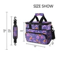 thumbnail image 3 of FORMRS Insulated Cooler Bag 24 Cans Capacity Soft Leakproof Lunch Box with Side Pockets, Purple Wildflowers Pattern, 3 of 7