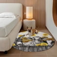 thumbnail image 3 of Vintage Grey Farm Animals Round Area Rugs Collection 5', Rustic Sunflowers Cow Pig Non Slip Indoor Circular Throw Runner Rug Floor Mat Carpet for Living Room Dining Table Bedroom Nursery, 3 of 9