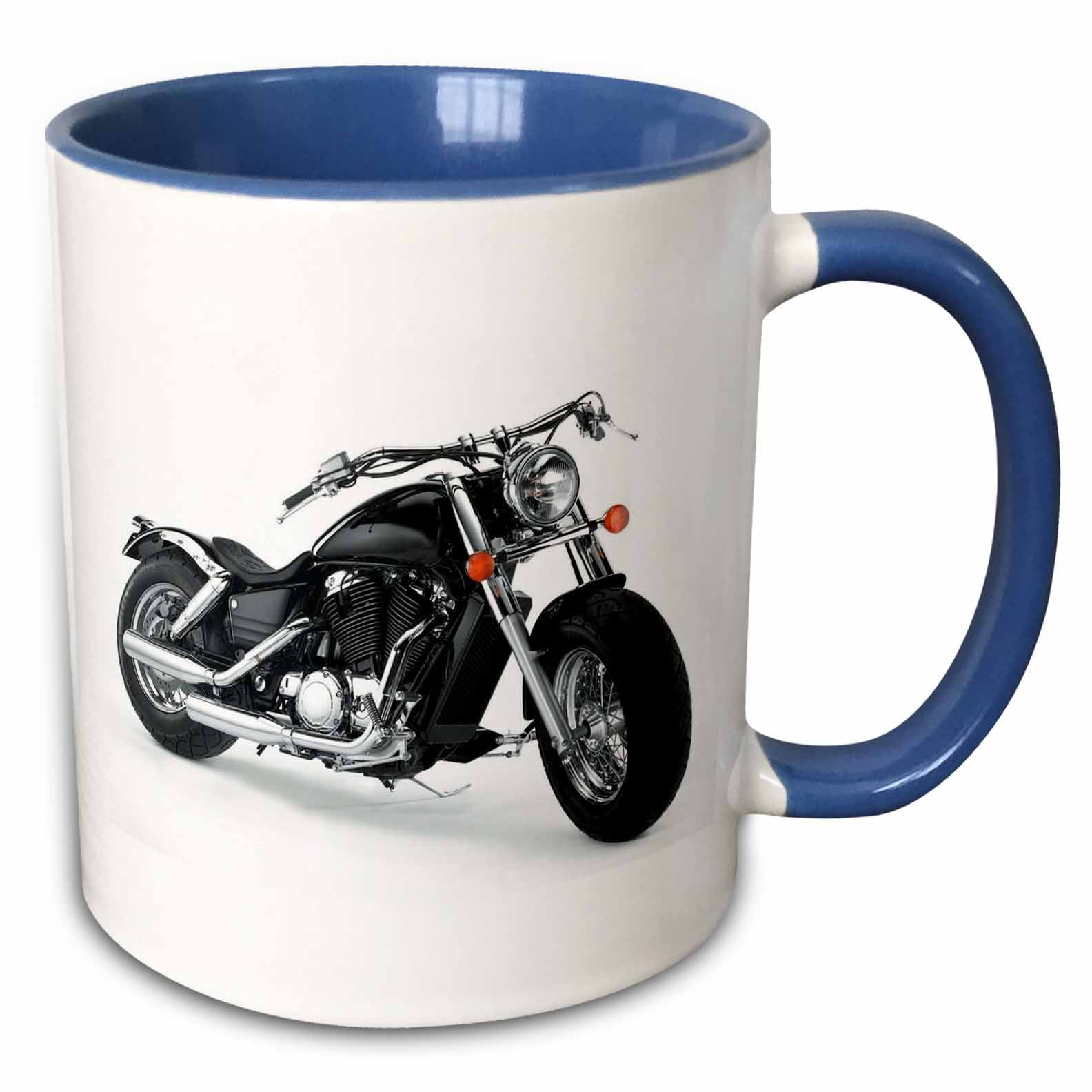 Harley Davidson Motorcycle Biker Skull Mug Chopper Custom - Mens Large White 