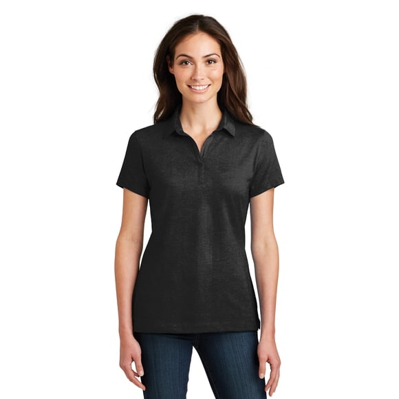 Port Authority Polo de mezcla de algodón Meridian para mujer de Port Authority. L577 XXL Negro Autoridad Portuaria L577