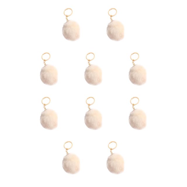 Cateissary Llavero Colgante Flexible Cómodo Creativo Pequeños Llaveros Conveniente Adorable Práctico Llaveros Mujeres Beige 9 cm Beige 9cm 10piezas Cateissary CBP359577