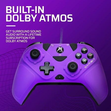 PDP - Victrix Gambit World's Fastest Licensed Xbox Controller, Elite Esports Design - Xbox One, Series X|S, Windows 10 - White & Purple