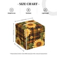 thumbnail image 3 of Kdxio Yellow Black Plaid Sunflower Print Tissue Box Cover,Square Decorative PU Leather Facial Paper Case Organizer Holder Dispenser for Bathroom,Night Stands,Desk,Car 5.2''X5.2''X5.2'', 3 of 6
