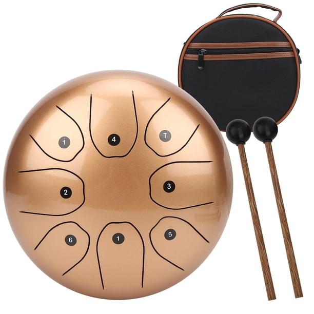 Tambor de lengua de acero de aleación de acero-Ti instrumento de percusión de mano sánscrito etéreo con llave C de 8 pulgadas sin preocupaciones ANGGREK Otros