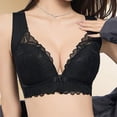 thumbnail image 4 of Zpanxa Seamless Bras for Women Wireless Full Coverage Lace Push-up Breathable Wide Straps Everyday Bra Black 38BC, 4 of 4