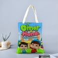 thumbnail image 2 of Omar y Hana Backdrop Bolso de tela con estampado de lienzo para mujer, bolsa de compras reutilizable y estética, con cremallera interior, regalo para mujer, 35 × 40 cm., 2 of 6