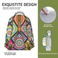 thumbnail image 5 of Boho Chic Travel Backpack - Vintage Print College Bag with 17 Inch Laptop Sleeve, Durable Oxford Fabric, Roomy for School, Work & Weekend Trips, 5 of 6