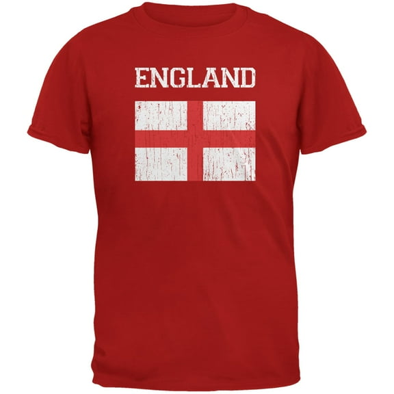 Old Glory Mens World Cup Distressed Flag England Short Sleeve Graphic T Shirt