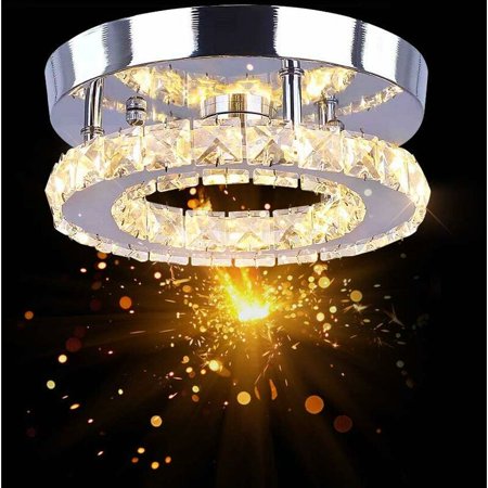 

Crystal Ceiling Light 20CM LED Ceiling Lamp 16W Modern Crystal Chandelier for Bedroom Hallway Kitchen Three Modes 3000-6500K [Energy Class A+]