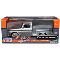 1966 GMC C1000 Fenderside Pickup Truck Silver Metallic "Timeless Legends" Series 1/24 Diecast Model Car by Motormax