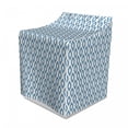 thumbnail image 1 of Ikat Washer Cover, Oval and Double-S Ogee Vertical Pattern Old Japanese Kimono Motifs, Suitable for Dryer and Washing Machine, 29" x 28" x 40", Blue Eggshell White, by Ambesonne, 1 of 3