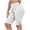 White Womens Shorts, variant on Womens Plus Size Shorts Yoga Workout Elastic High Waisted Leggings Stretchy Side Split Bermuda Short for Women L-5XL