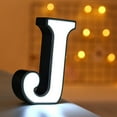 thumbnail image 3 of Lumière Murale Alphabet LED Personnalisable - Épelez n'Importe Quel Message pour Fêtes, Mariages & Décoration Intérieure (26 Lettres, Alimentée par Batterie, Éclat Blanc), 3 of 7