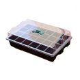 thumbnail image 1 of CHAO Juego de 5 mini bandejas de semillas, bandeja de cultivo, bandeja de plántulas de invernadero, bandeja de plántulas de 24 agujeros con tapa para siembra y germinación, 1 of 5