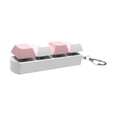 thumbnail image 4 of Llavero con teclado antiestrés, juguete sensorial, botón antiestrés para niños y adultos. Rosa Blanco, 4 of 6