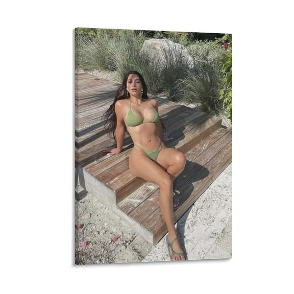 Kim Kardashian Hot Girl Sexy Poster (17) Wall Art Poster Gifts Bedroom Prints Home Decor Hanging Picture Canvas Painting Posters 12x18inch(30x45cm)