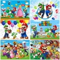 thumbnail image 2 of Fondo para fotografía de fiesta de cumpleaños de Super Mario, Luigi, Boys Bros, fondo para baby shower, pancarta de pared, póster, pancarta decorativa, 2 of 5