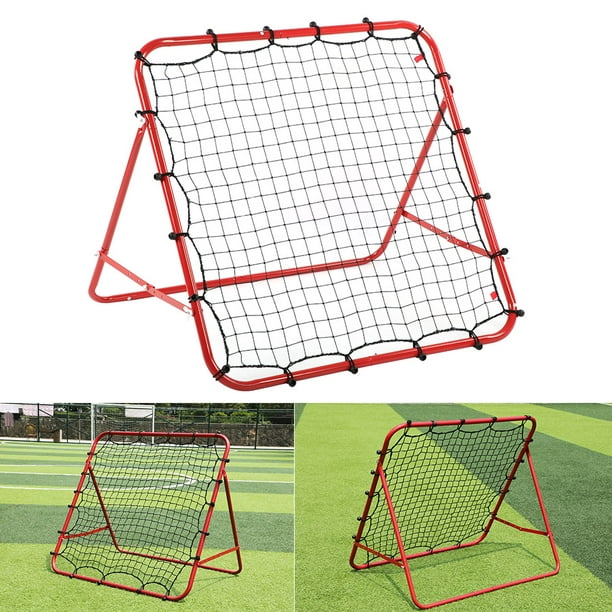 Estink Rebound Practice Net, Iron And Pe Red Frame Rebound Training Net For Outdoor