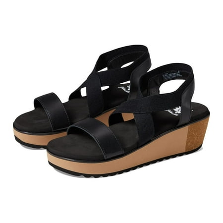 

Yellow Box Women s Shoes Maldive Leather Platform Wedge Sandals 56587