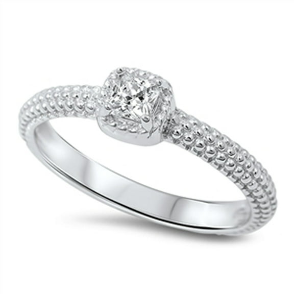 Nugget Cluster Clear CZ Wholesale Ring .925 Sterling Silver Band White Jewelry Female Size 8