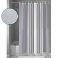 thumbnail image 3 of 54x78 Inch Shower Curtain Decorative Light Grey Striped Bathtub Bath Curtains Fabric Waterproof Bathroom Decor White Simple Neutral Modern Small Stall Shower Curtain Set with 12 Hooks, 3 of 6