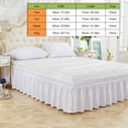thumbnail image 3 of Qiilu Elastic Polyester Bed Skirt Ruffle Easy Fit Spread Cover Valance , Elastic Bed Skirt, Bed Ruffle, 3 of 4