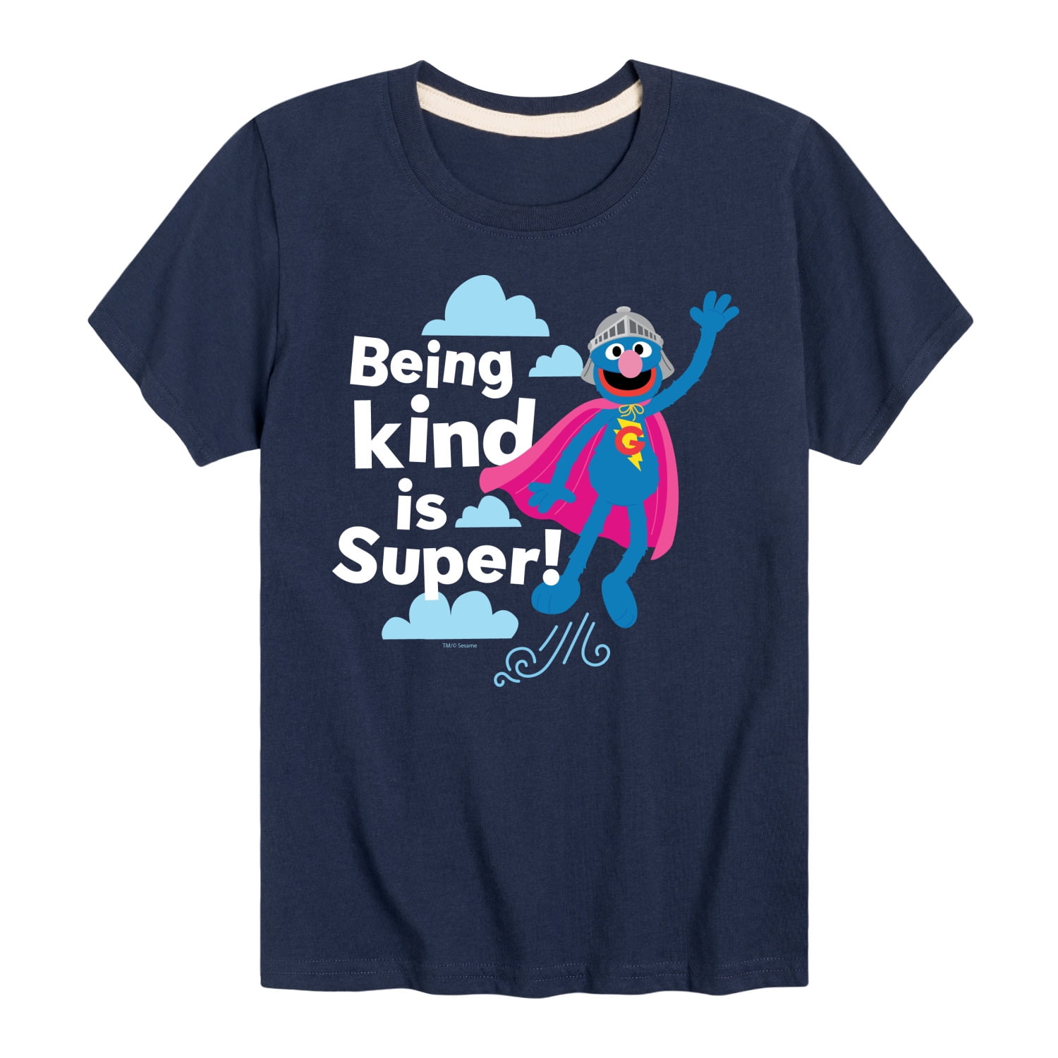 Sesame Street - Grover Kind Is Super Short Sleeve Graphic T-Shirt