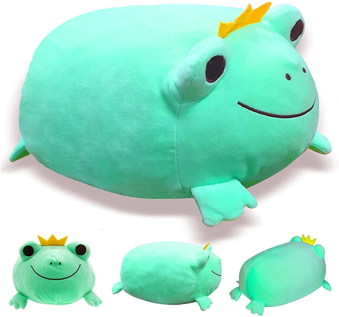 Happy Go Fluffy Frog Plush Toy Stuffed Animal 18" Super Soft NEW 