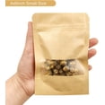 thumbnail image 4 of 50Pcs 10x15cm Kraft Paper Bag Zip Lock Zipper Stand Up Food Plastic Bag Large Pouches With Notch and Matte Window, 4 of 6
