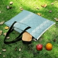 thumbnail image 5 of White Duck Blue Striped Background Waterproof Picnic Blanket with Foldable Zipper, Suitable for Outdoor Use, Suitable for Travel, Camping, Beaches, Parks, Grasslands, Picnic Blanket Accessories, 5 of 7