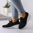 thumbnail image 3 of Oyedens Wedge Walking Shoes for Women Breathable Heels Running Work Shoes Fashion Sneakers Black, 3 of 6