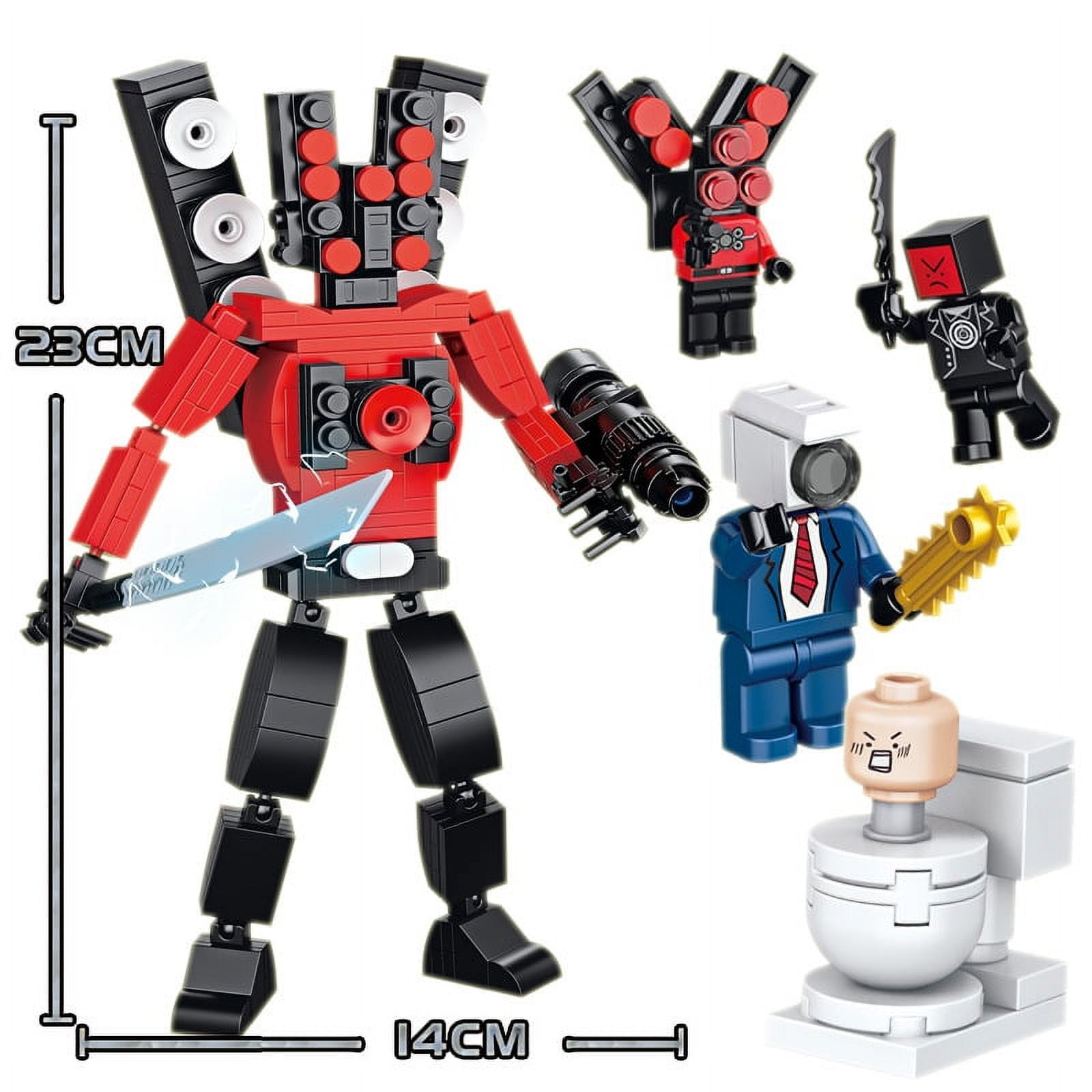  KTSTAKEON Larger Skibidi Toilet Toys Building Blocks, Skibidi  Toilet Titan Clockman, Titan Cameraman, G-Man,Dr Titan, About 400 pcs,  Buildable Toys for Kids Adults Game Fan (Titan Clockman) : Toys & Games