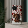thumbnail image 4 of DistinctInk MagSafe Tough Case for Apple iPhone 14 Plus (6.7" Screen) - Valentine's Day Dachshund Puppy - Wireless Charging Compatible, 4 of 6