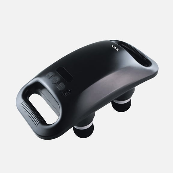 TRAKK Multi-Functional Handheld Full Body Massager with 4 Interchangeable Percussion Heads, Rechargeable Cordless, Multiple Speed Settings, Ergonomic Handles, 1 Count