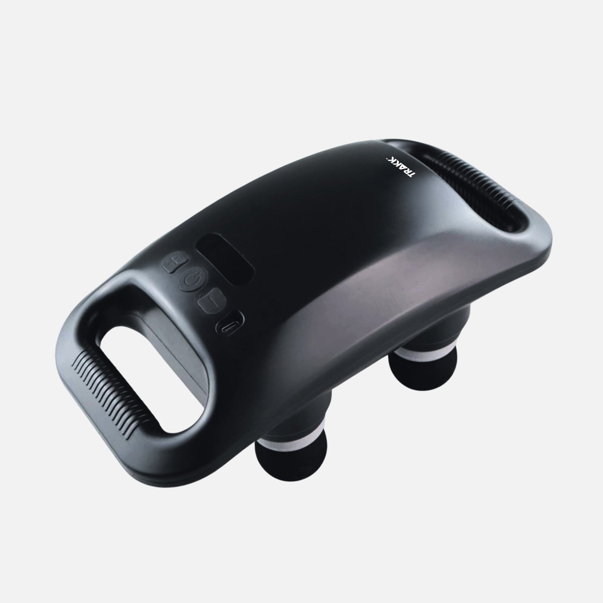 TRAKK Multi-Functional Handheld Full Body Massager with 4 Interchangeable Percussion Heads, Rechargeable Cordless, Multiple Speed Settings, Ergonomic Handles, 1 Count