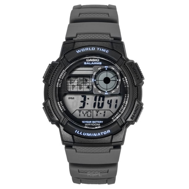 Casio Reloj AE-1000W-8AV de Cuarzo con Correa de Resina Digital Estándar para Hombre, 100 M