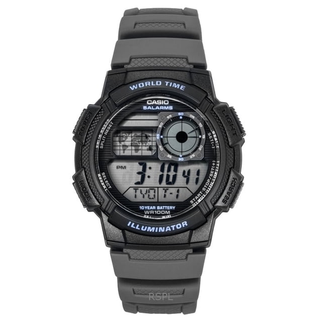 Casio Reloj AE-1000W-8AV de Cuarzo con Correa de Resina Digital Estándar para Hombre, 100 M