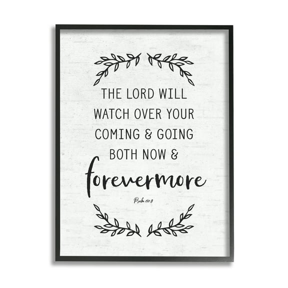 Stupell Industries Religious Scripture Prayer Comforting Typography Sign Graphic Art Black Framed Art Print Wall Art, Design by Lettered and Lined