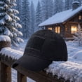 thumbnail image 5 of Patch Baseball Cap for Men Ripstop Hook-and-Loop Operator Hat for Outdoor Black Free Size, 5 of 6