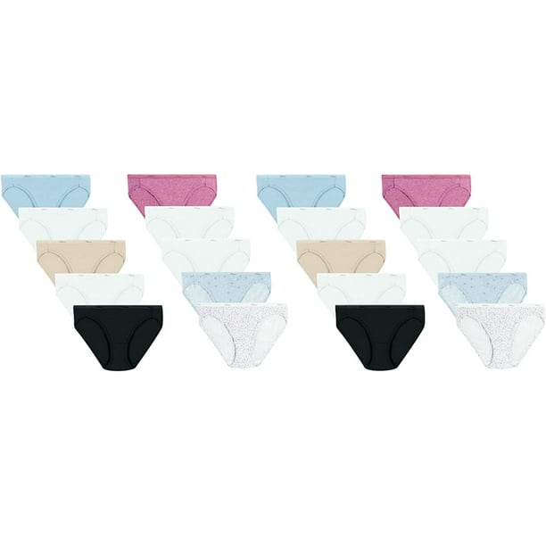 Hanes Women's Bikini Panties Pack, MoistureWicking Cotton Bikini
