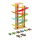 thumbnail image 3 of Mini rampa de carreras de coches de madera, juego interactivo Montessori, juguetes para niños 7 Pista y Estacionamiento, 3 of 9