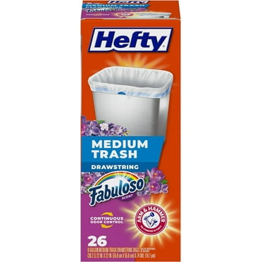 Hefty Medium Trash Bags, Fabuloso Scent, 8 Gallon, 26 Count