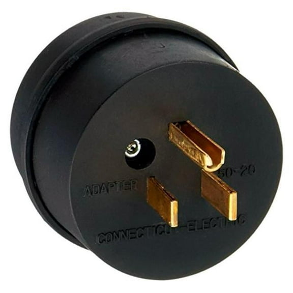 50A Male x 20A Female Round Power Cord Adapter