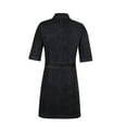 thumbnail image 3 of PENGXIANG Robe Décontractée à Fermeture Éclair pour Femmes Grande Taille, Col en V, Manches Courtes, Robe en Jean Faux Denim, 3 of 6