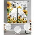 thumbnail image 3 of Sunflower Bee Kitchen Curtains Swag Valance and Tier Curtains Set 24 Inch Length, Vintage Yellow Floral Farmhouse Watercolor Rod Pocket Drape Panels Pair Swag Curtain for Bathroom/Cafe/Window, 3 of 6
